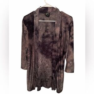 shannon ford new york open cardigan size large tie dye